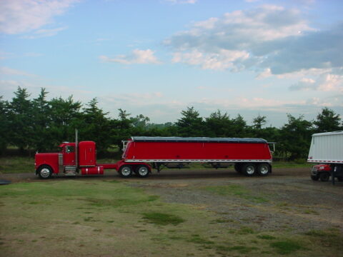 Grain trailer 40ft redaluminum