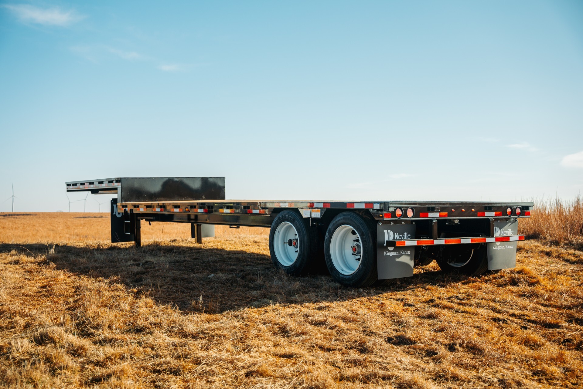 Drop Deck Trailer - Rear-Side-View